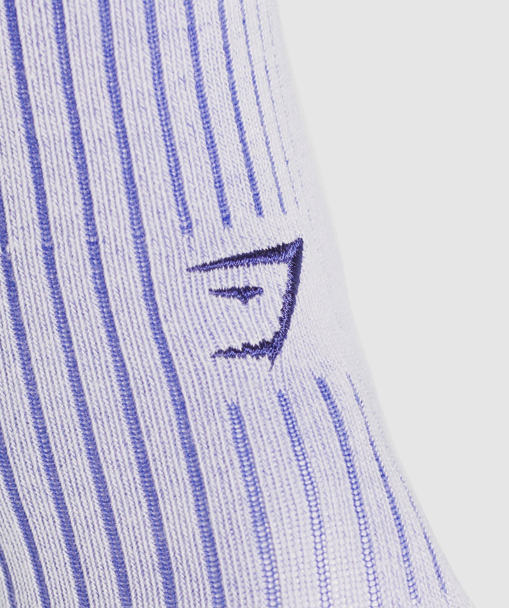 Frill Crew Single Sock Fresh Lilac/Cobalt Purple