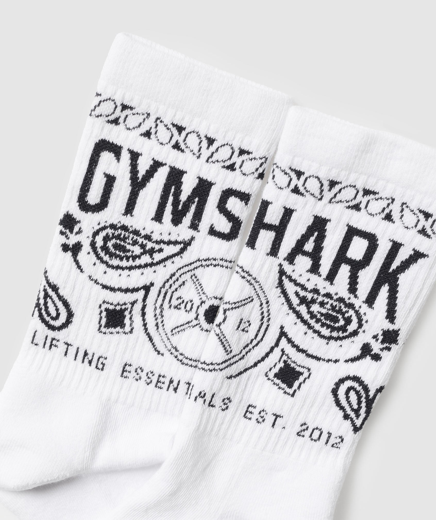 Bandana Crew Sock White