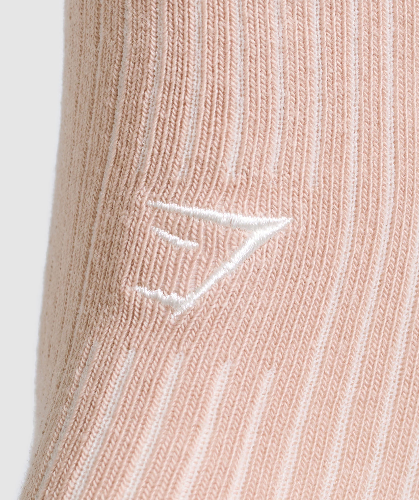 Frill Crew Single Sock Rest Pink/Oat White