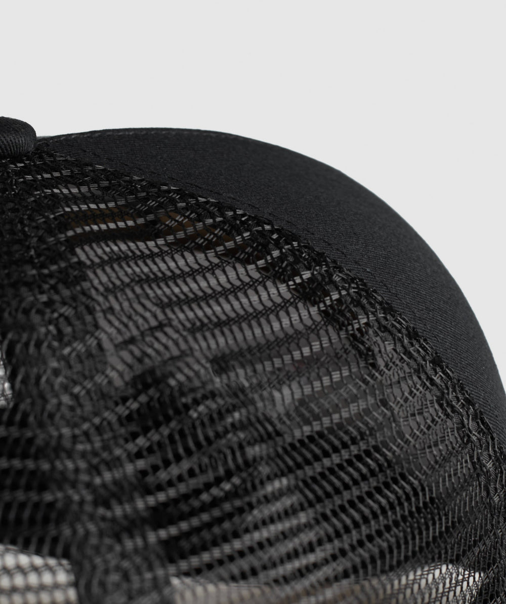 Wordmark Trucker Cap Black
