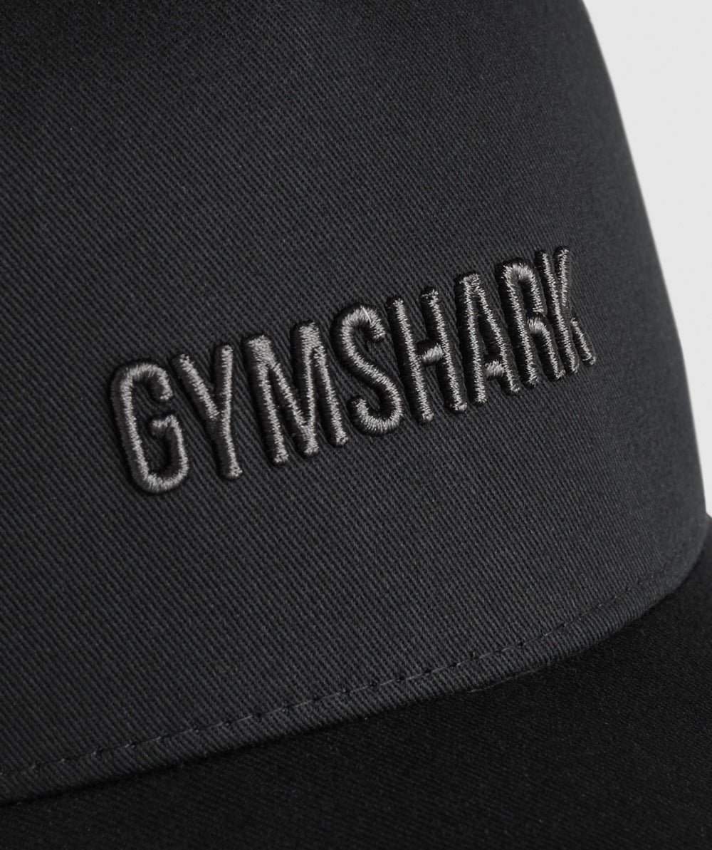 Wordmark Trucker Cap Black