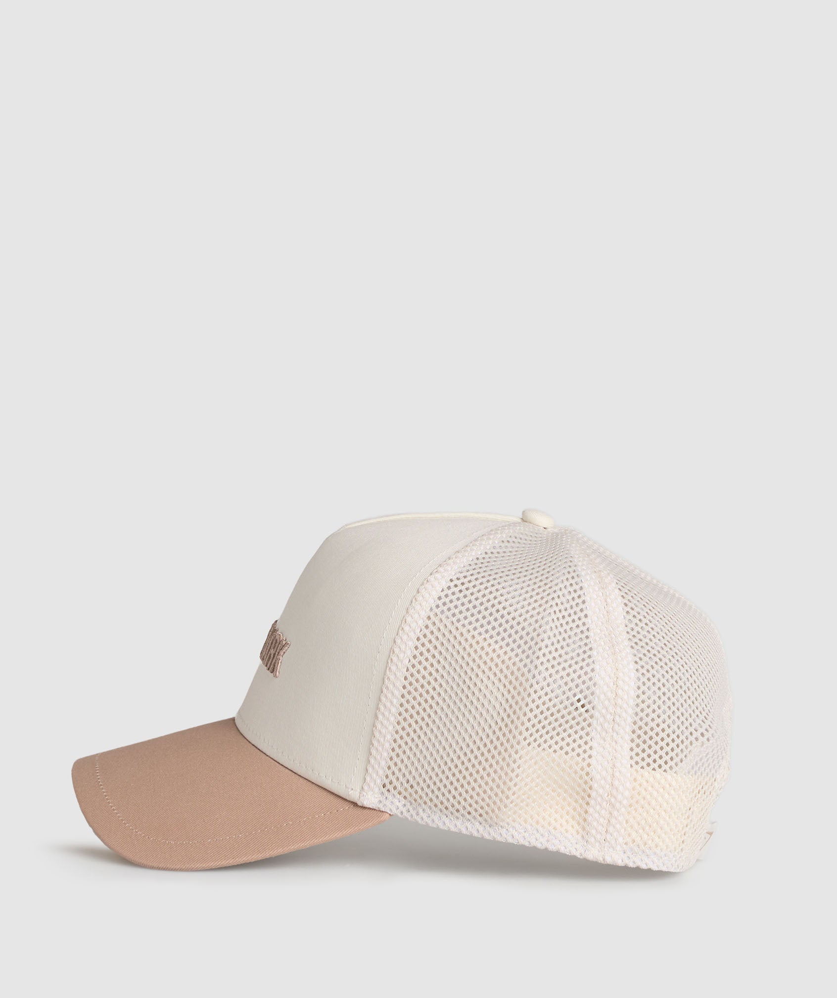 Wordmark Trucker Cap Oat White/Deep Fawn Brown