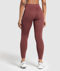 Everyday Seamless Leggings Burgundy Brown