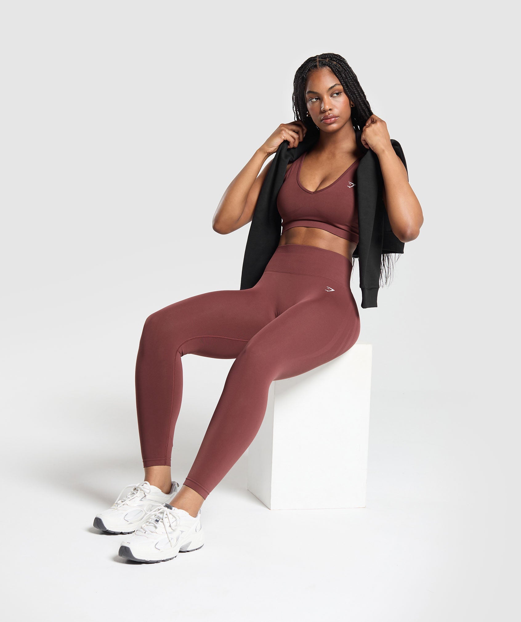 Everyday Seamless Leggings Burgundy Brown