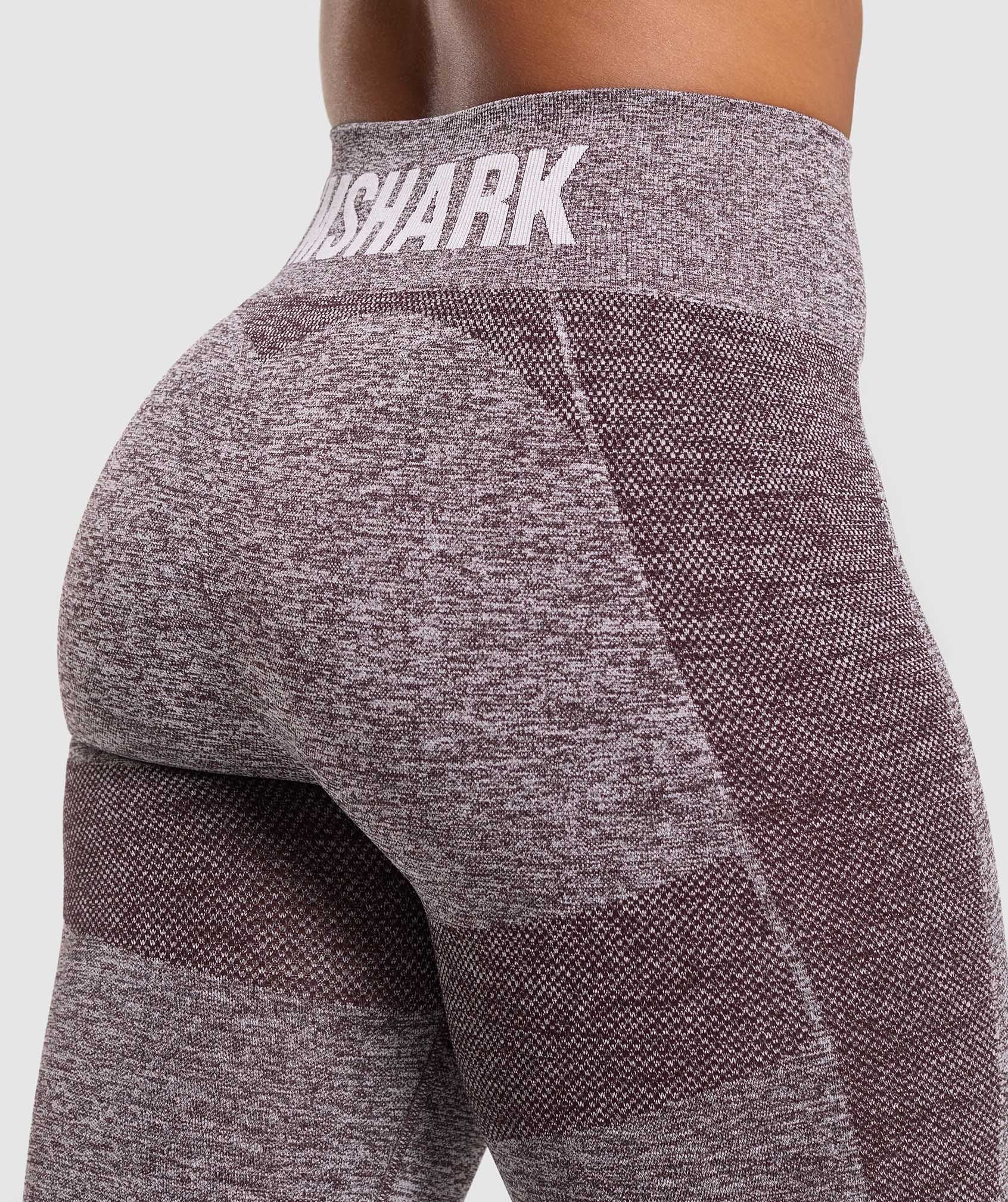 Flex High Waisted Leggings Plum Brown/White Marl