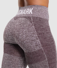Flex High Waisted Leggings Plum Brown/White Marl