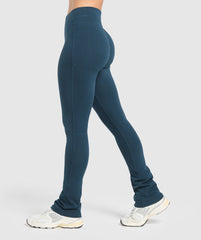 Heavyweight Washed Leggings Heavy Blue