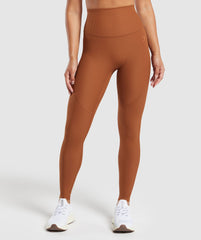 Ribbed Leggings Copper Brown