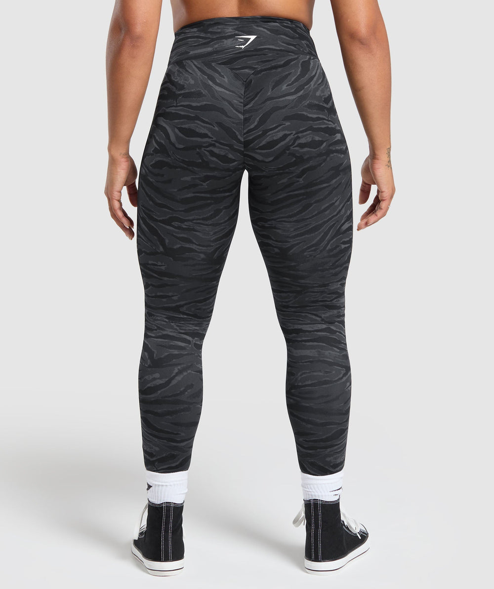 Power Leggings Asphalt Grey Print