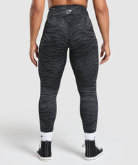 Power Leggings Asphalt Grey Print