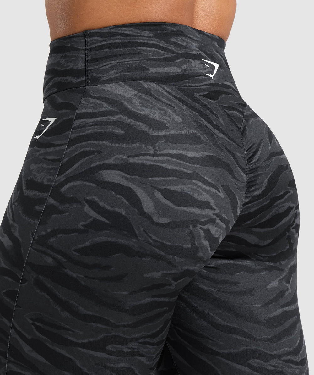 Power Leggings Asphalt Grey Print