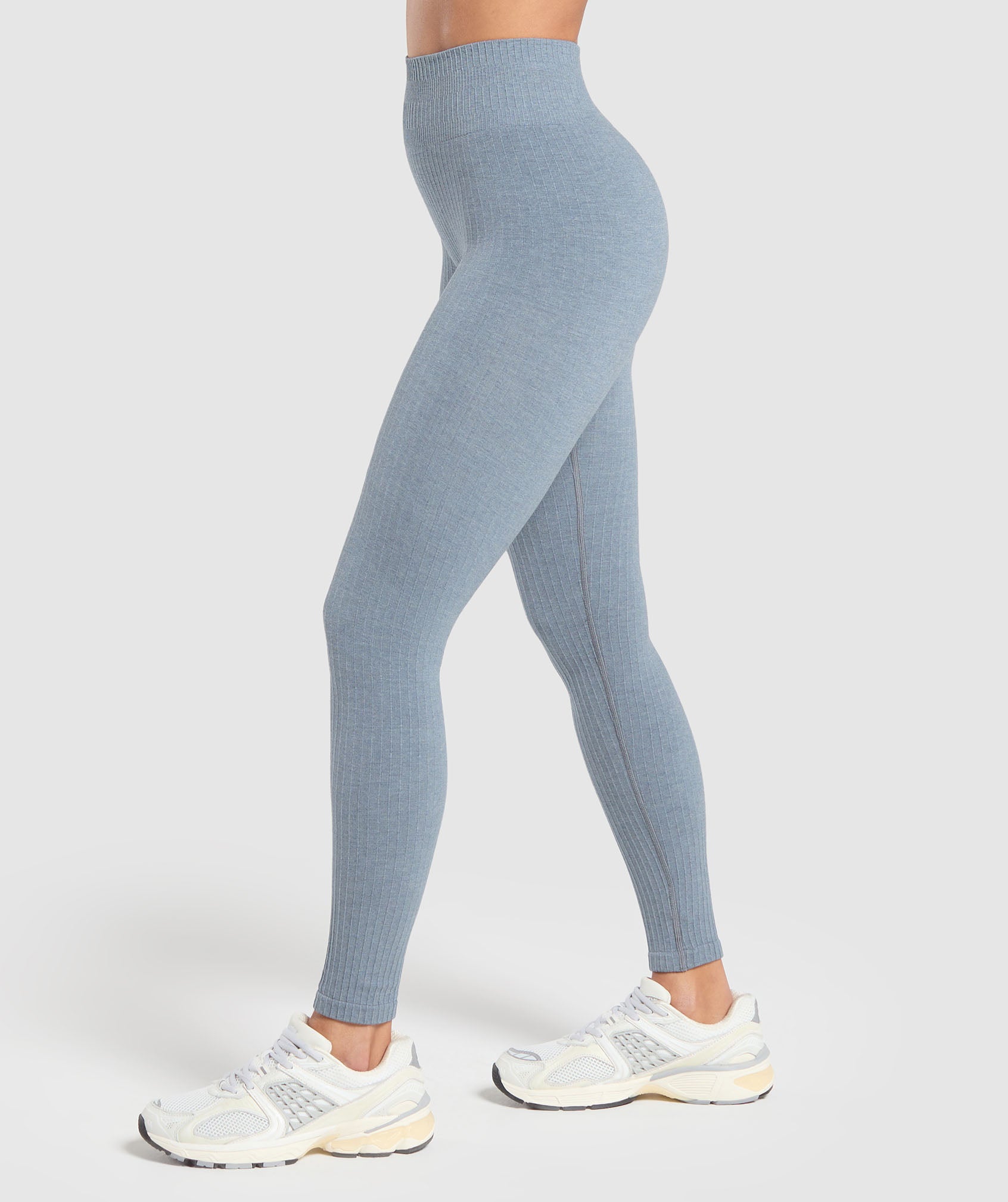 Luxe Seamless Leggings Metal Blue Marl