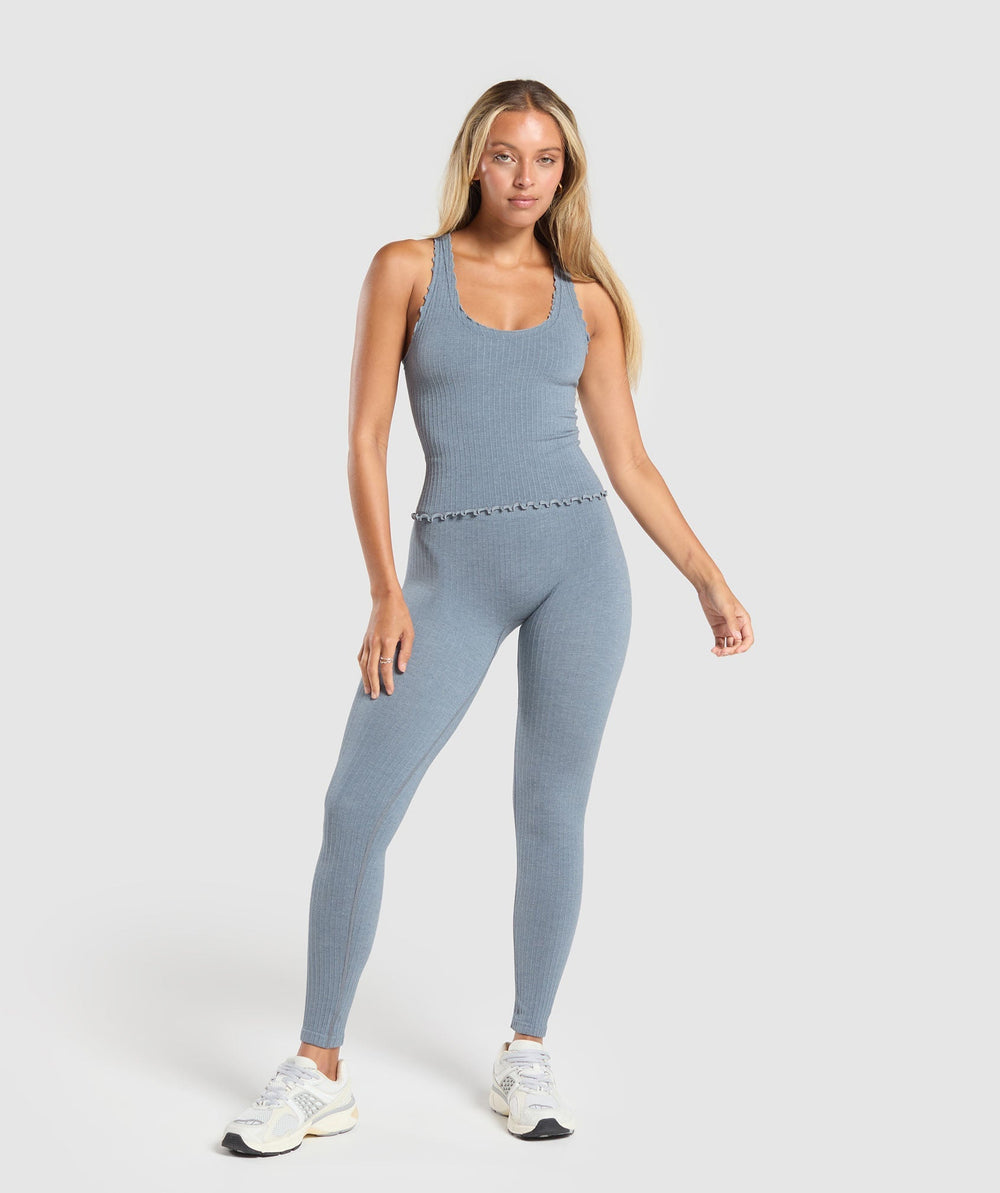 Luxe Seamless Leggings Metal Blue Marl
