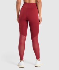 Everyday Mesh Leggings Reps Red