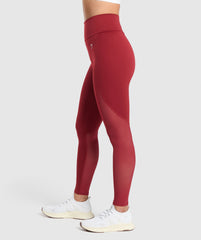 Everyday Mesh Leggings Reps Red