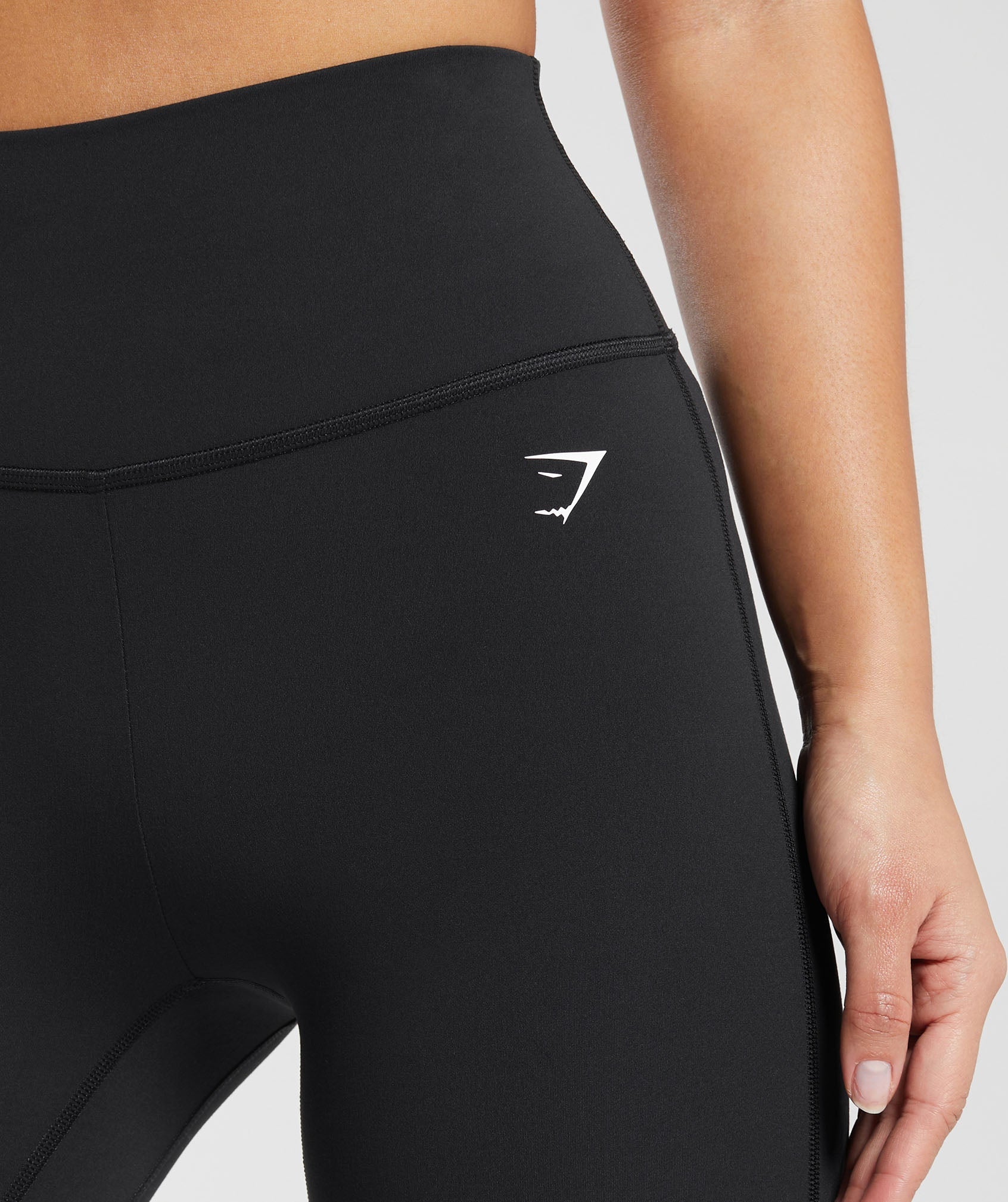 Ribbon Ankle Leggings Black
