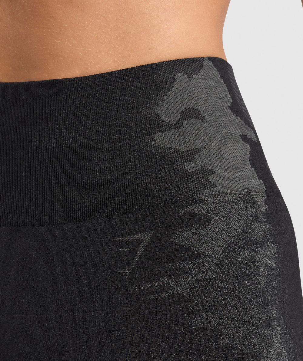 Caged Seamless Leggings Black/Graphite Grey