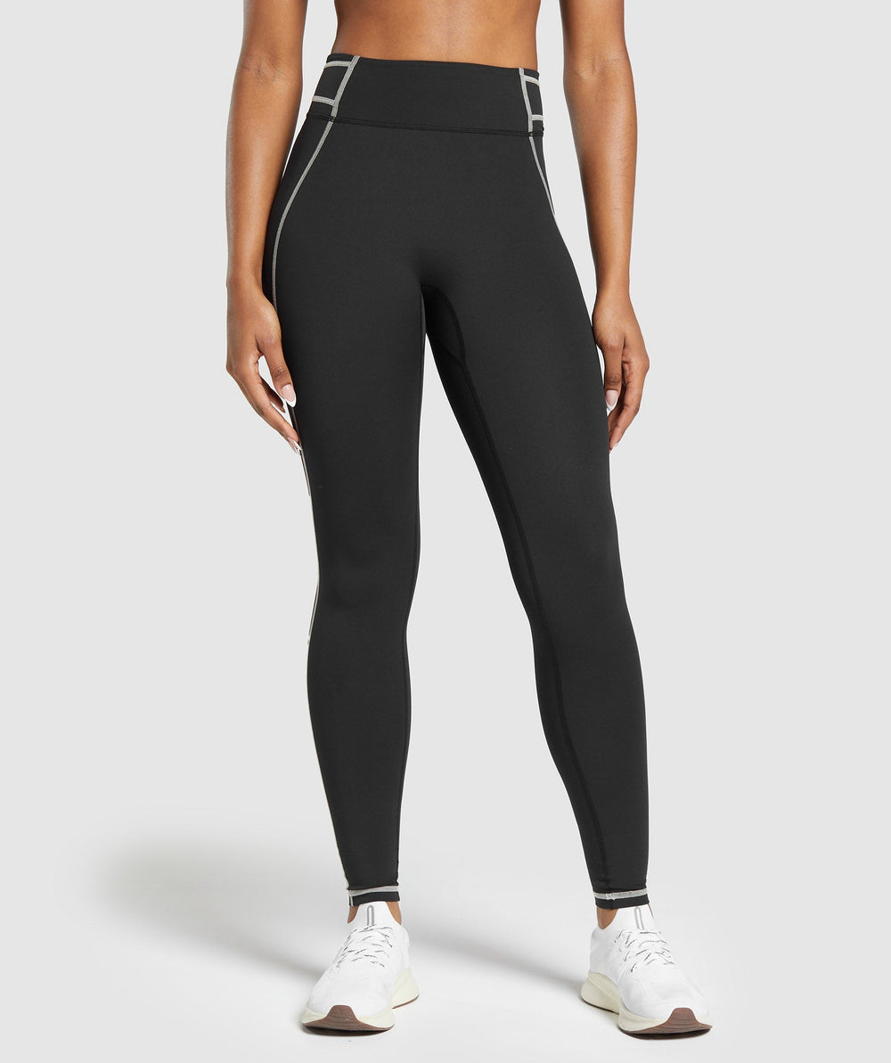 Stitch Feature Leggings Black