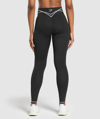 Stitch Feature Leggings Black