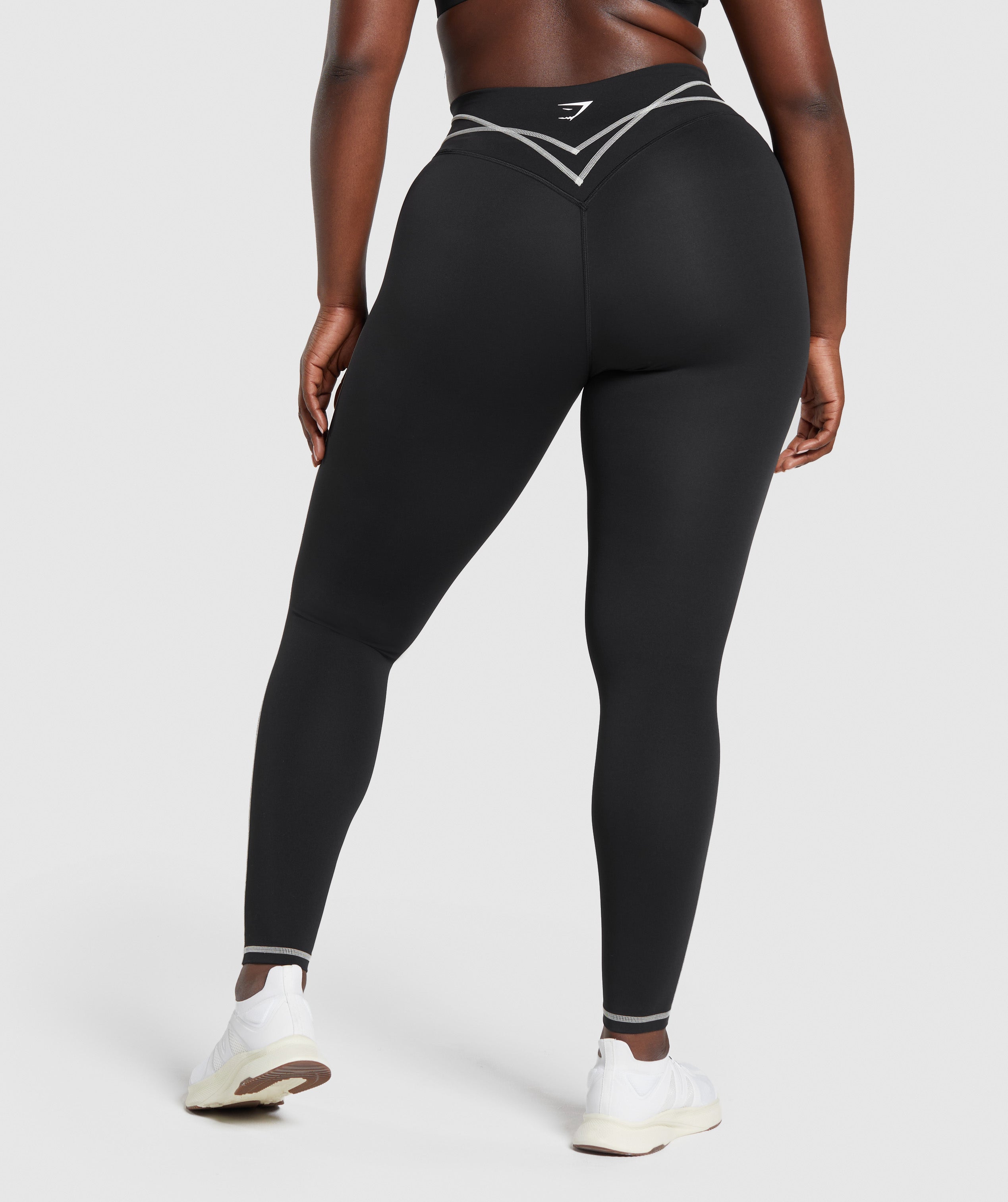 Stitch Feature Leggings Black