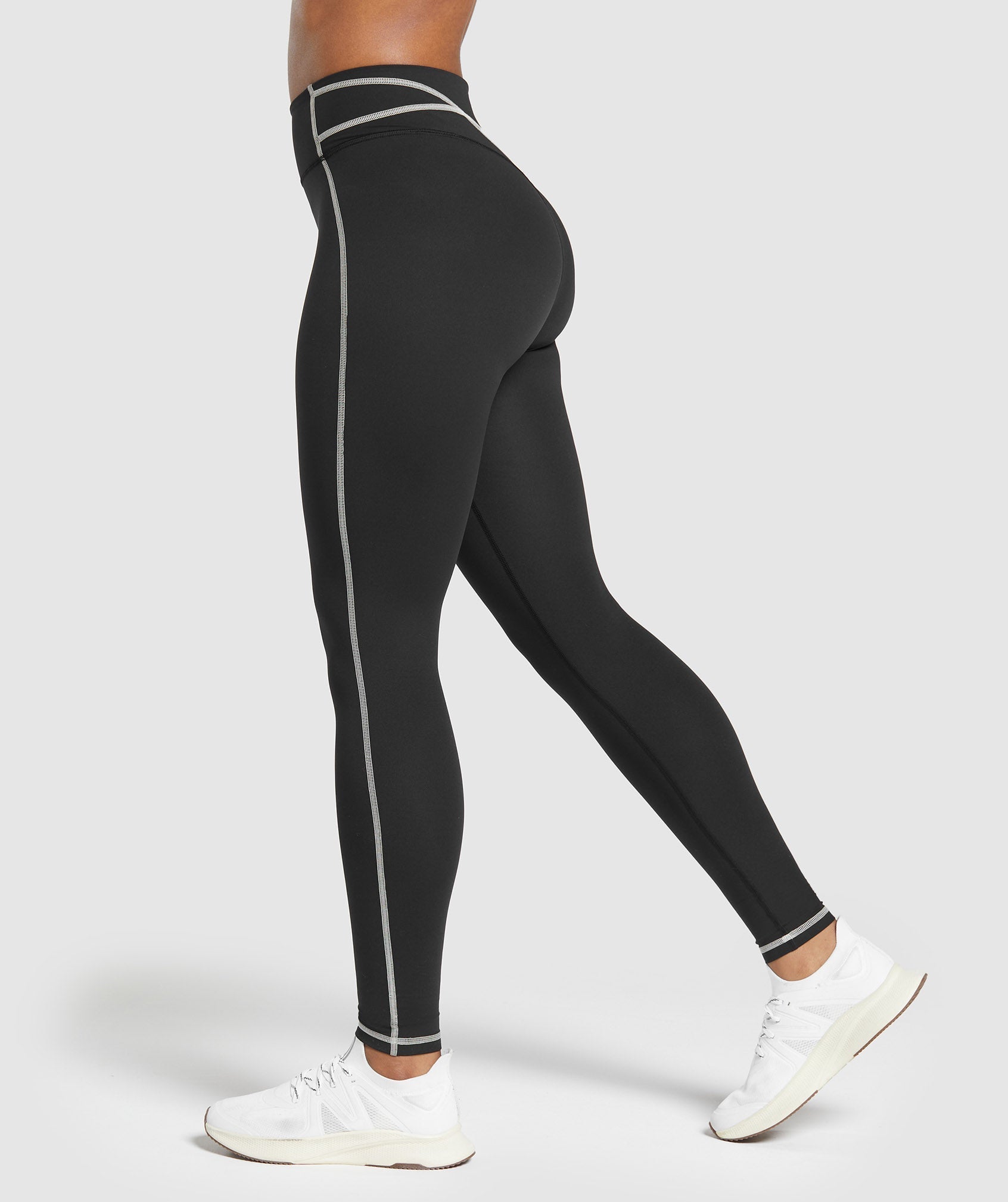 Stitch Feature Leggings Black