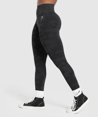 Adapt Camo Seamless Leggings Black/Asphalt Grey