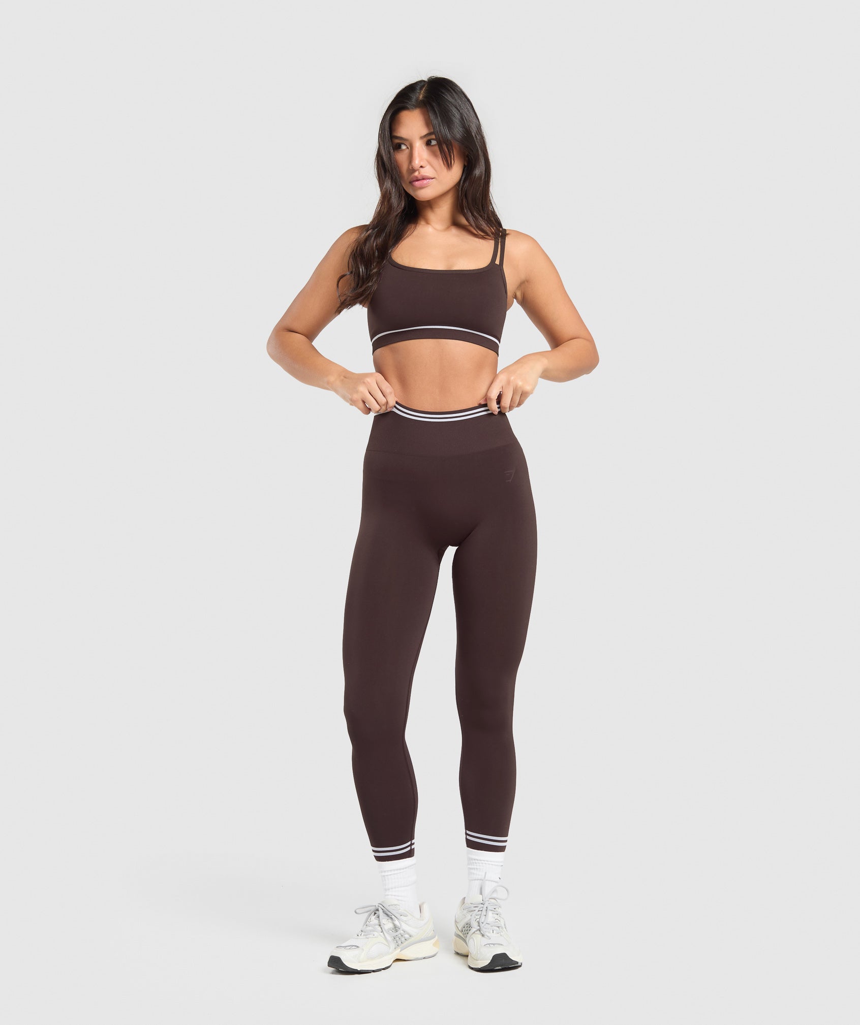 Contrast Seamless Leggings Heritage Brown