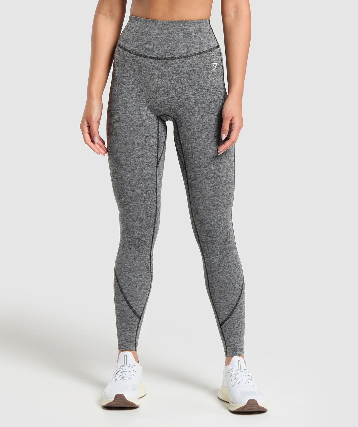 Heart Marl Leggings Black