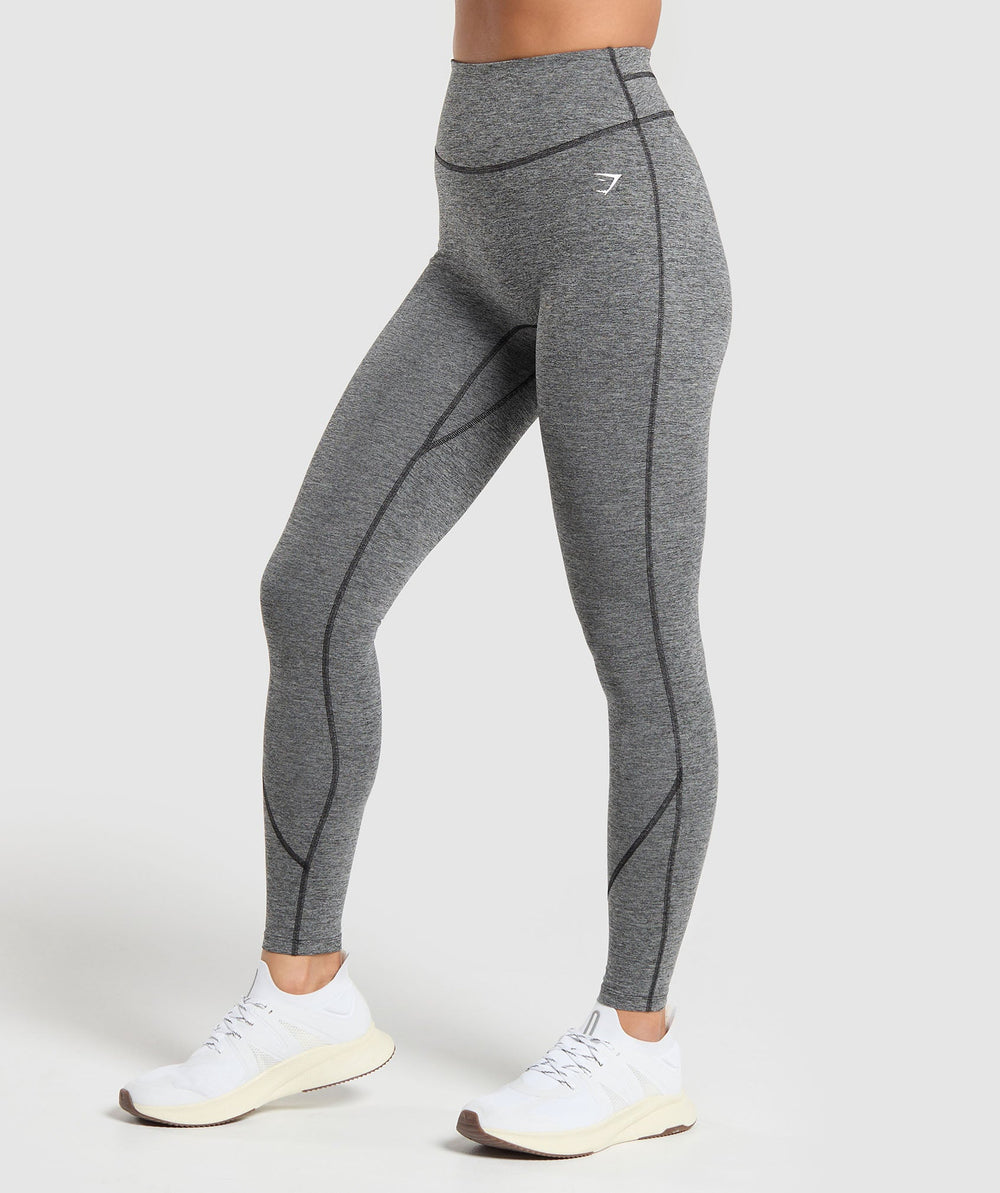 Heart Marl Leggings Black