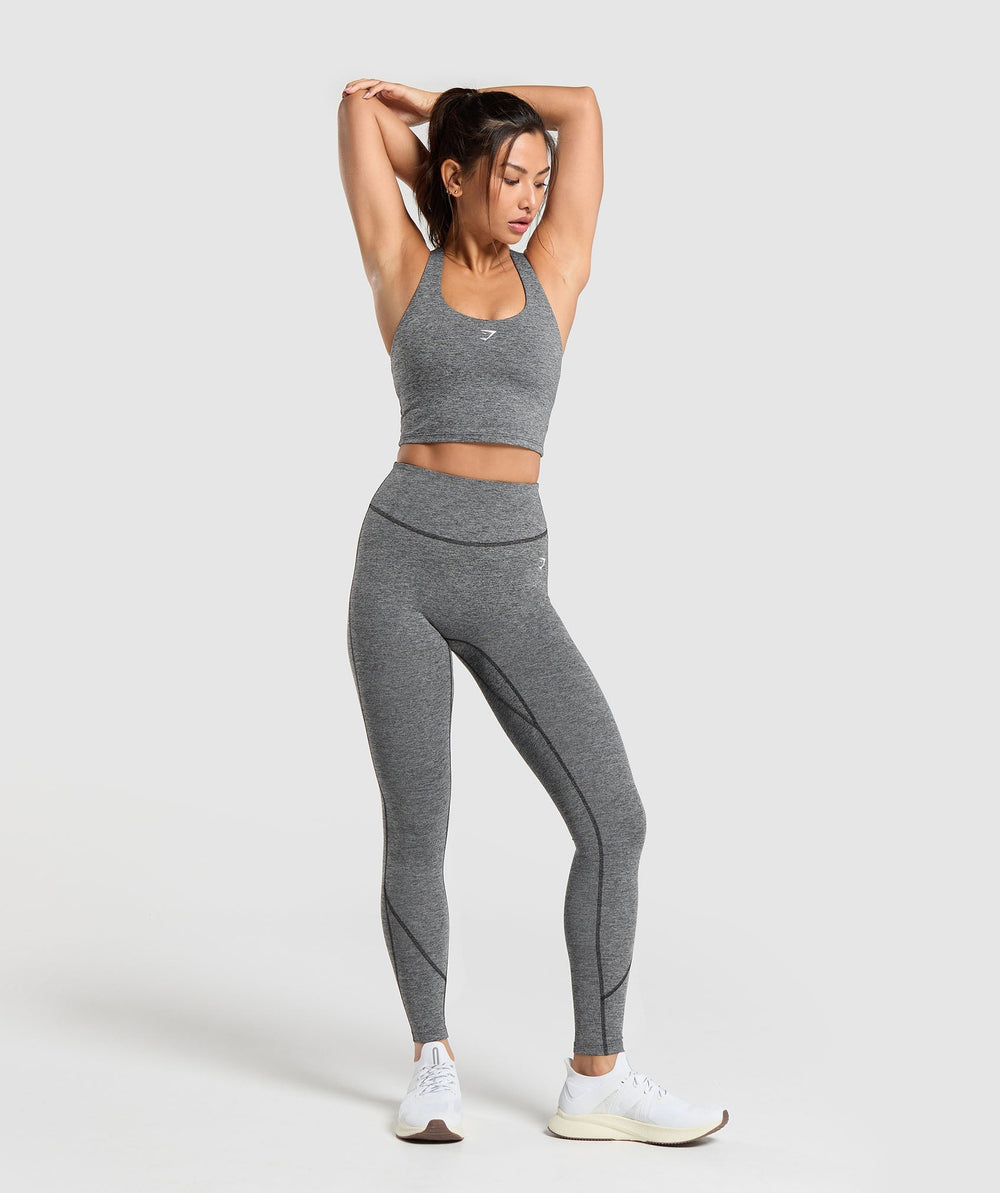Heart Marl Leggings Black