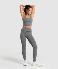 Heart Marl Leggings Black