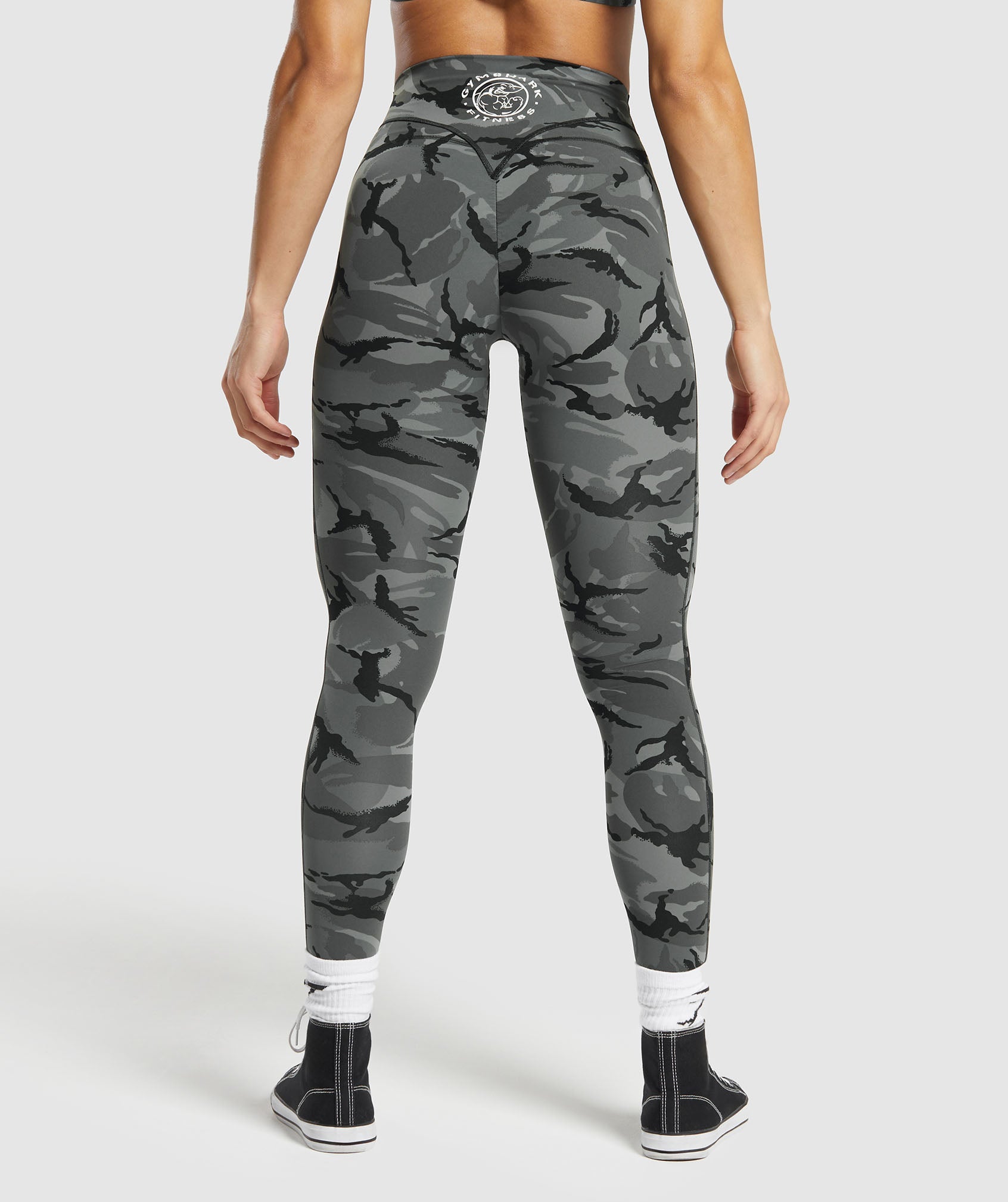 Legacy Printed Regular Leggings Pitch Grey