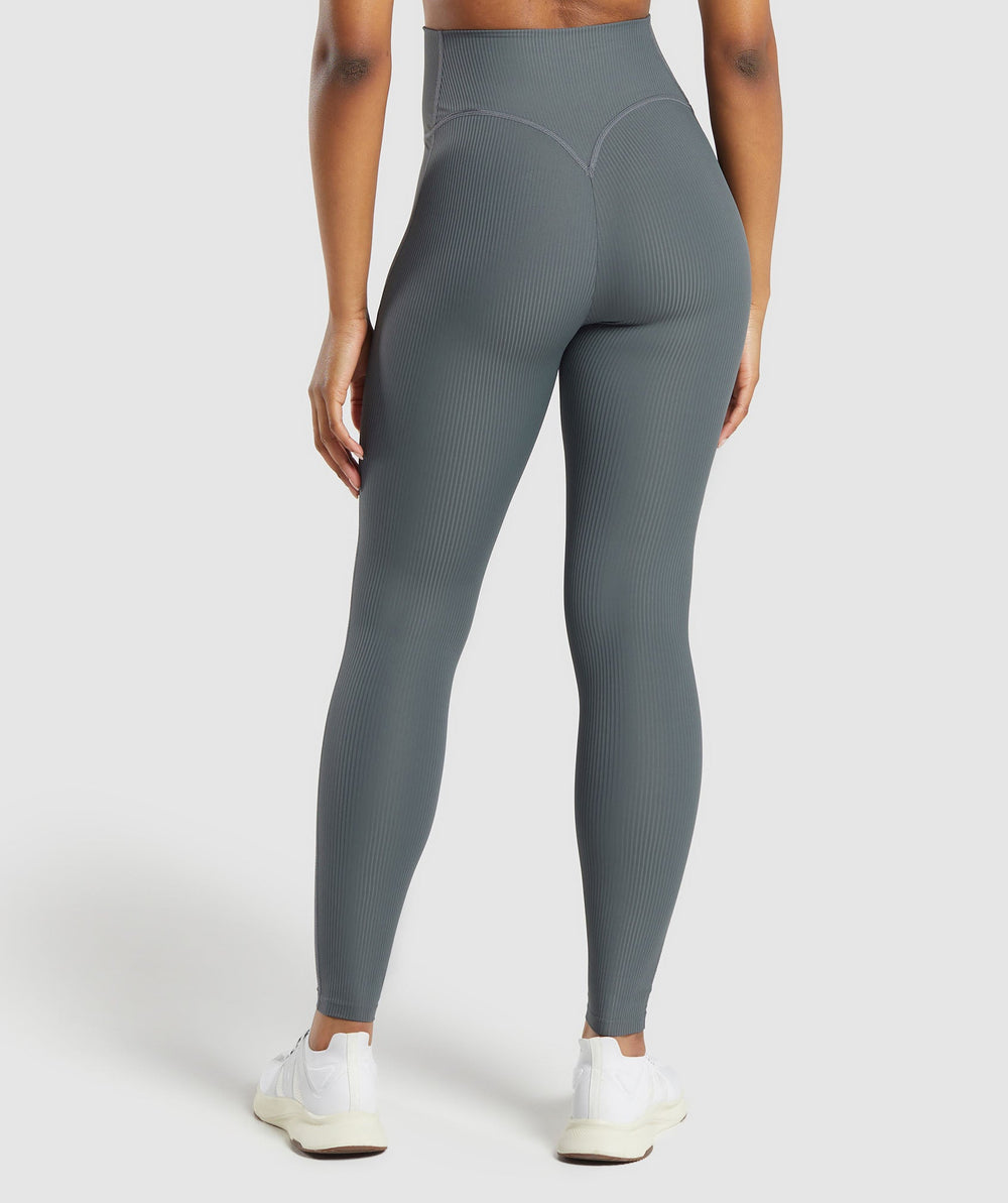 Ribbed Leggings Strong Grey