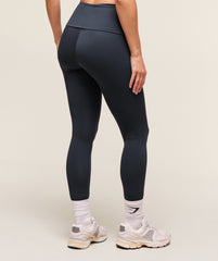 Training Foldover Leggings Heavy Blue