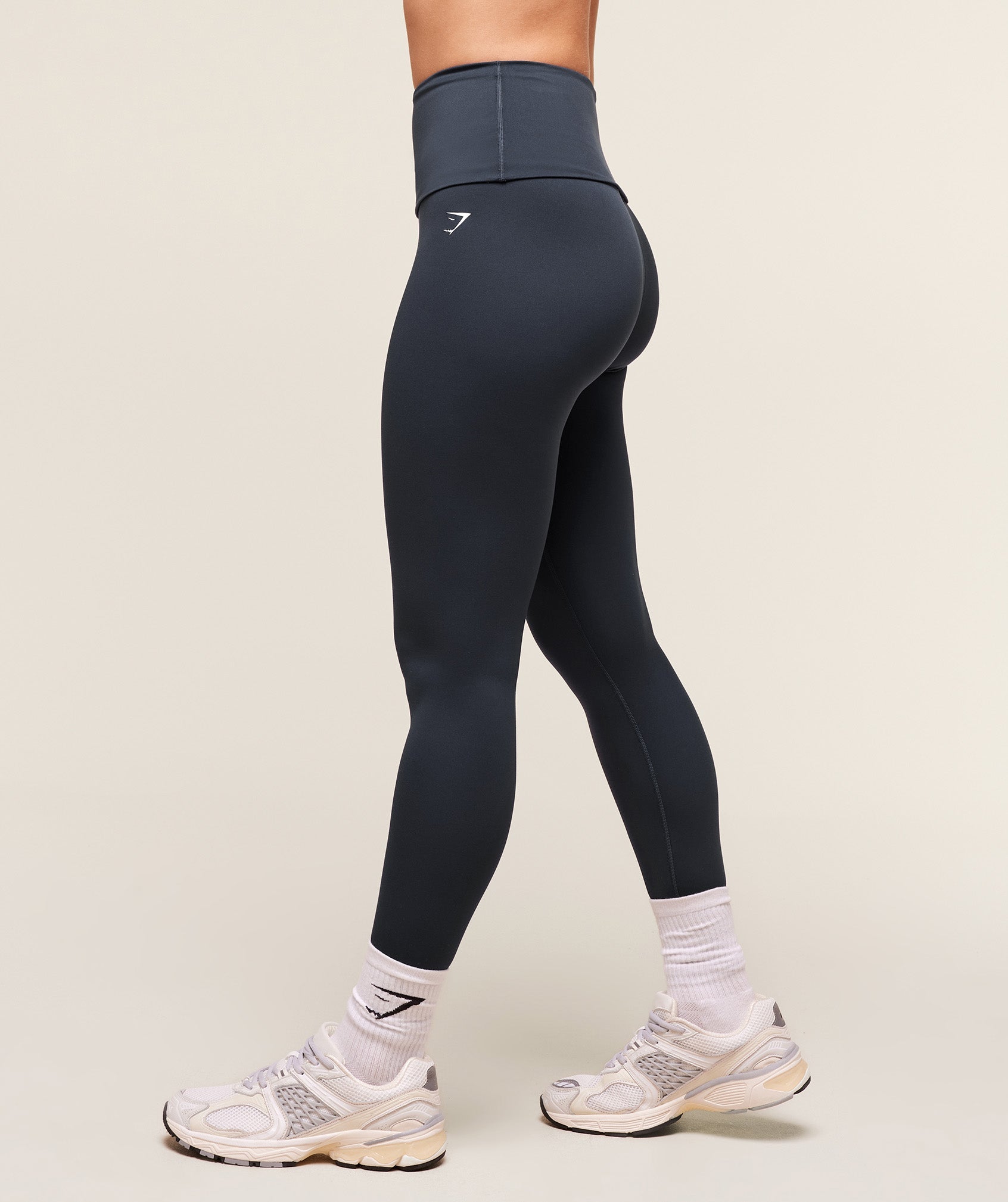 Training Foldover Leggings Heavy Blue