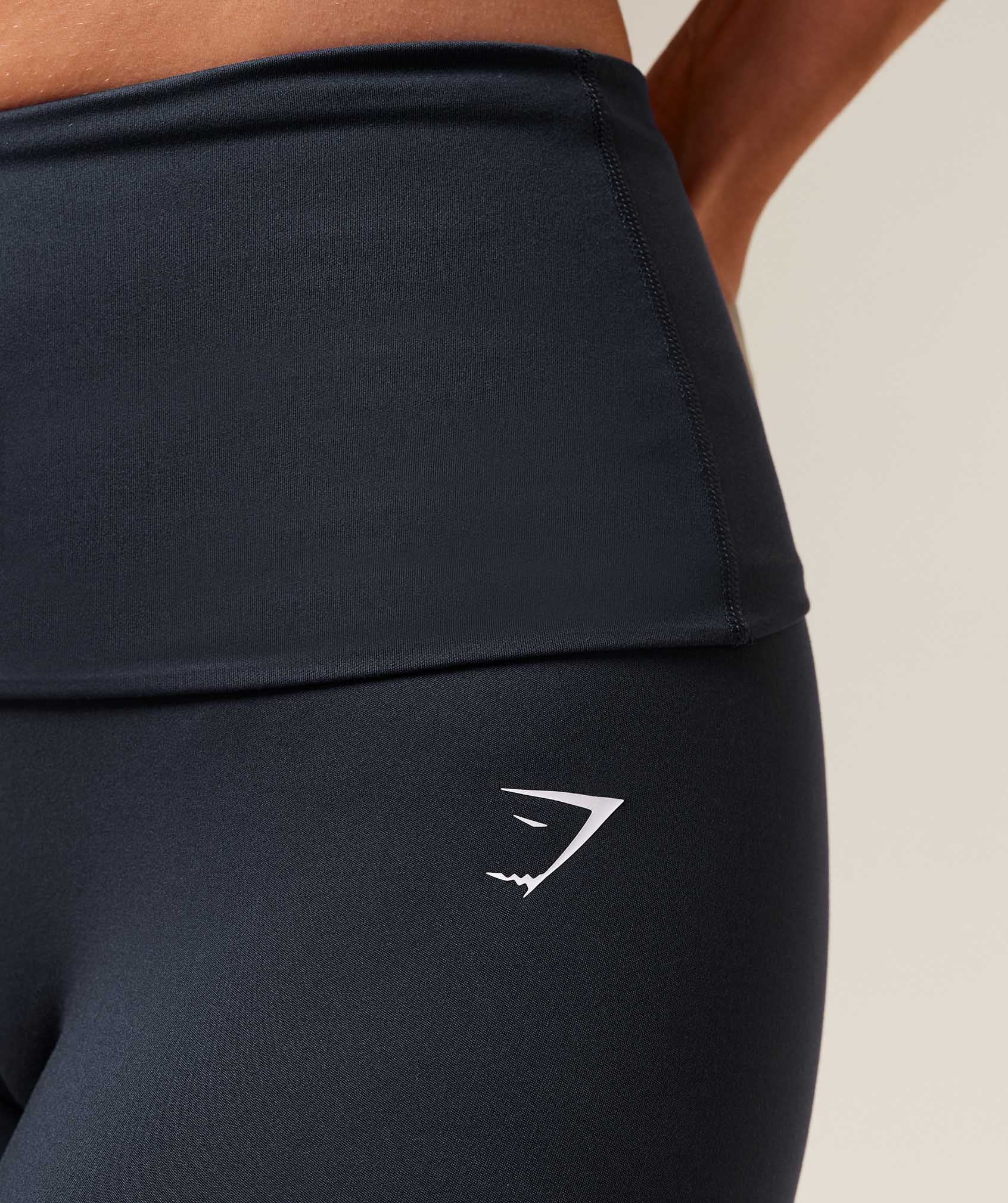 Training Foldover Leggings Heavy Blue