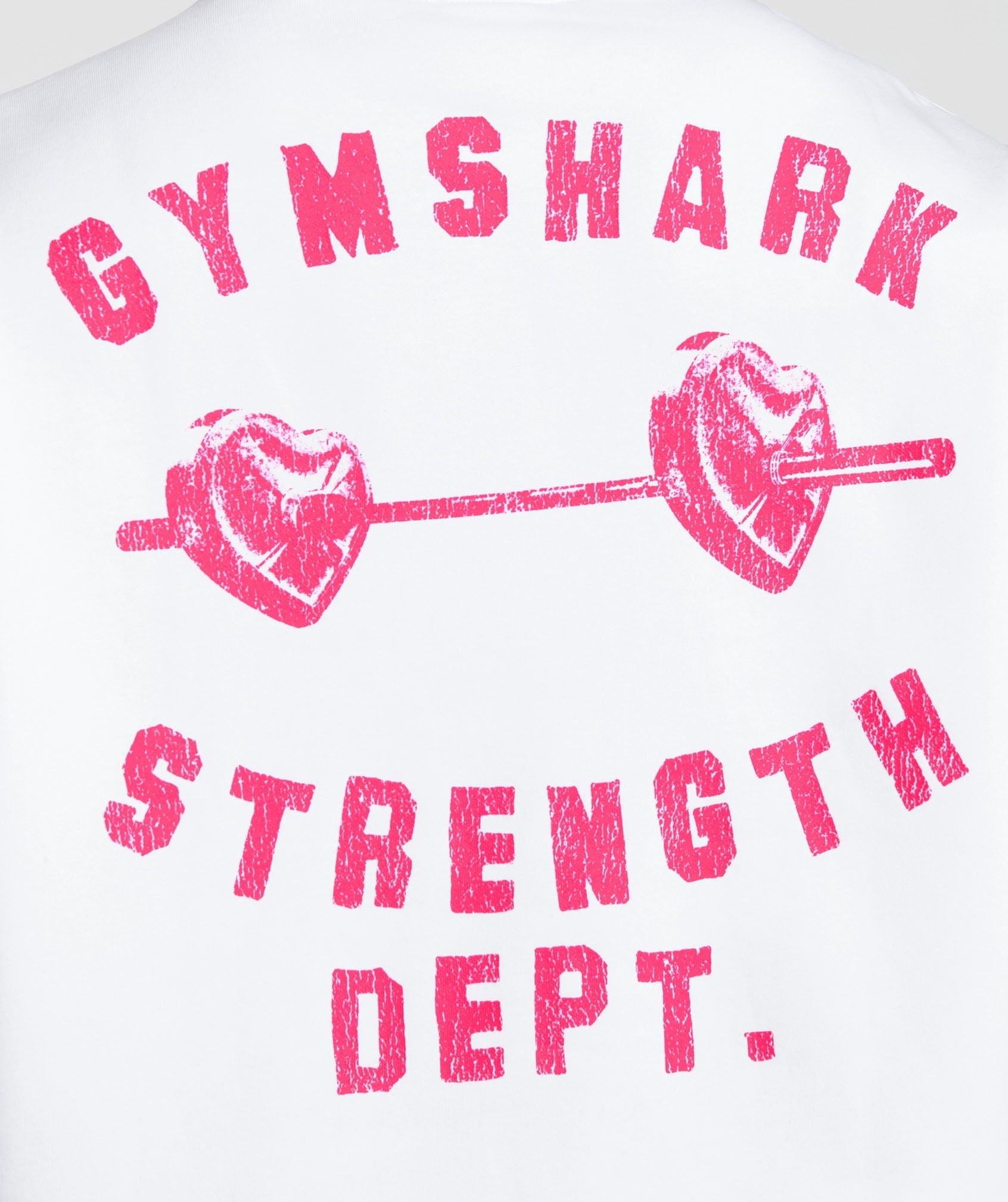 Barbell Hearts Oversized Sweatshirt White