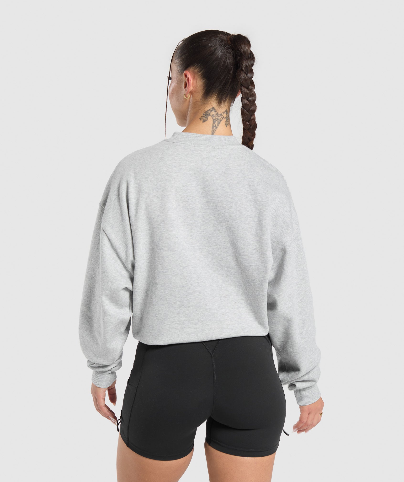 Lifting Essentials Oversized Sweatshirt Light Grey Core Marl