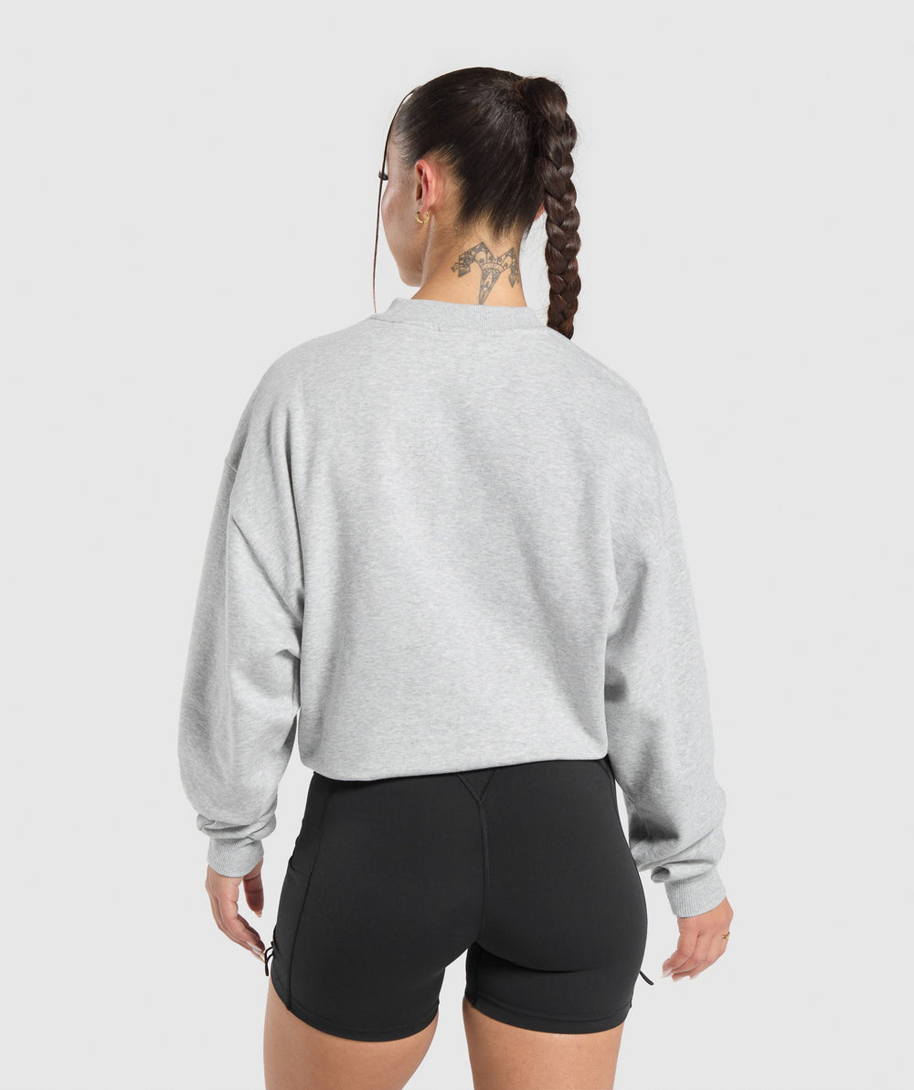 Lifting Essentials Oversized Sweatshirt Light Grey Core Marl
