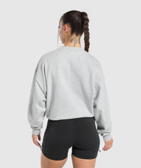Lifting Essentials Oversized Sweatshirt Light Grey Core Marl
