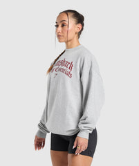 Lifting Essentials Oversized Sweatshirt Light Grey Core Marl