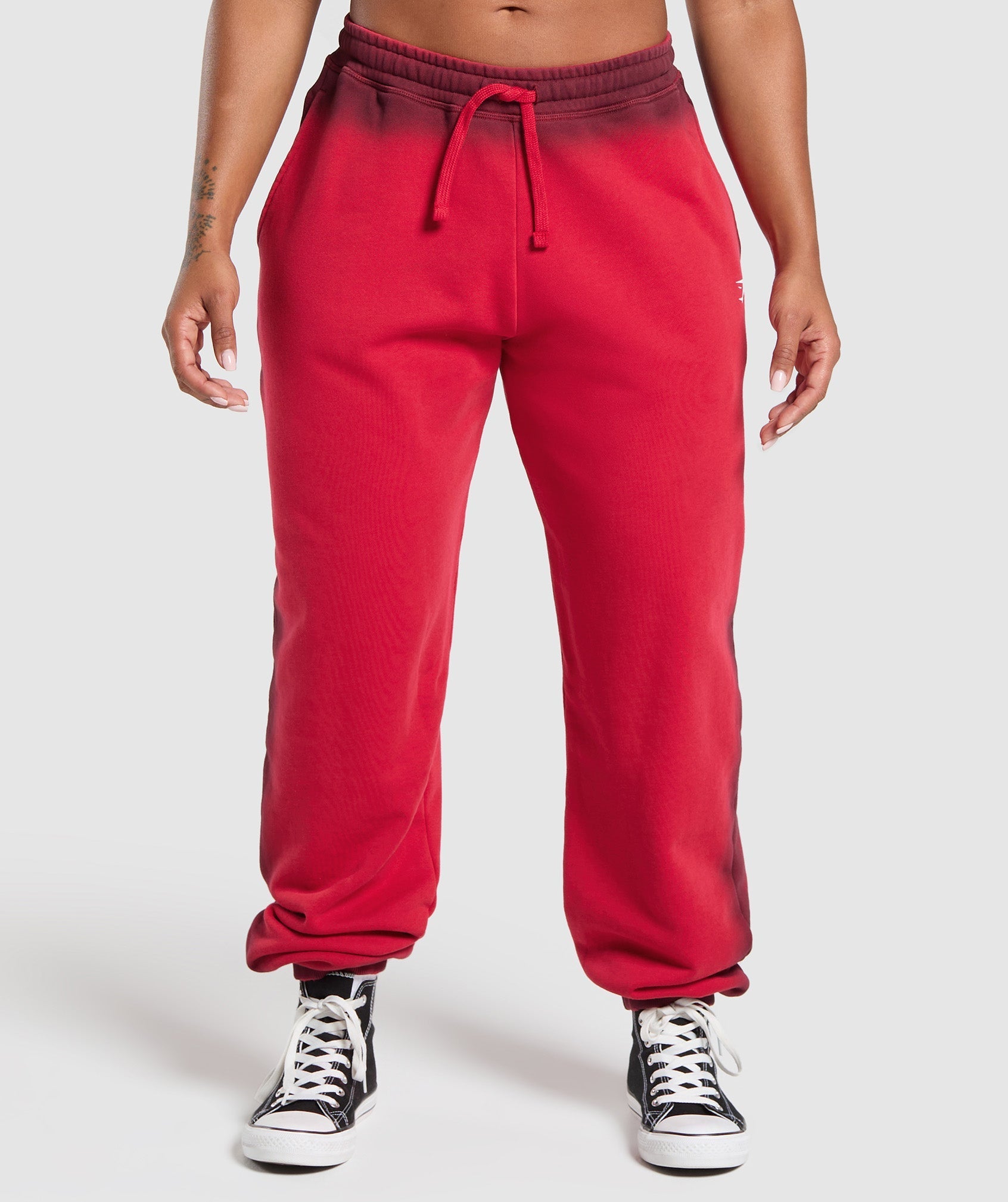 Gains Washed Loopback Joggers Red