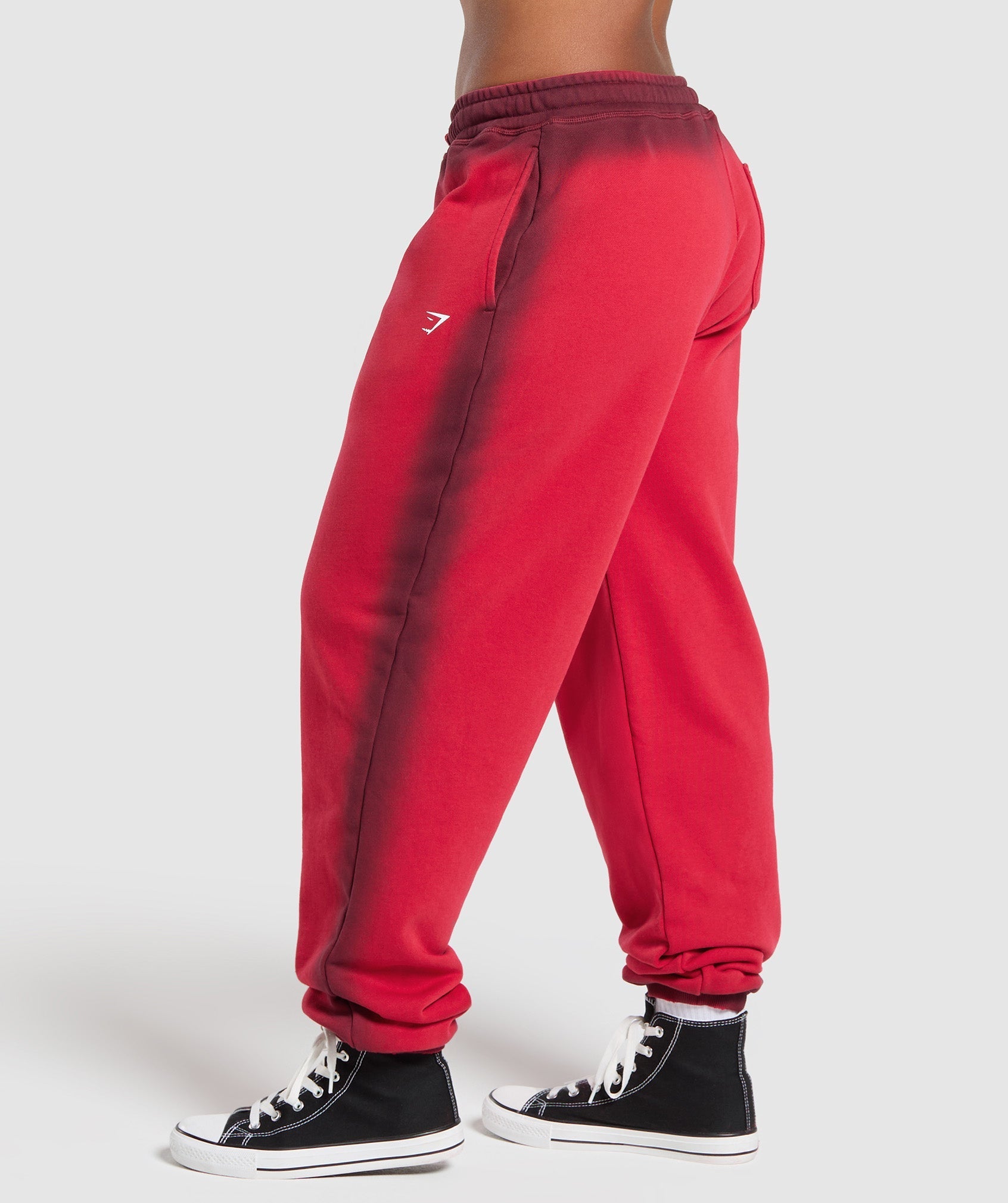 Gains Washed Loopback Joggers Red