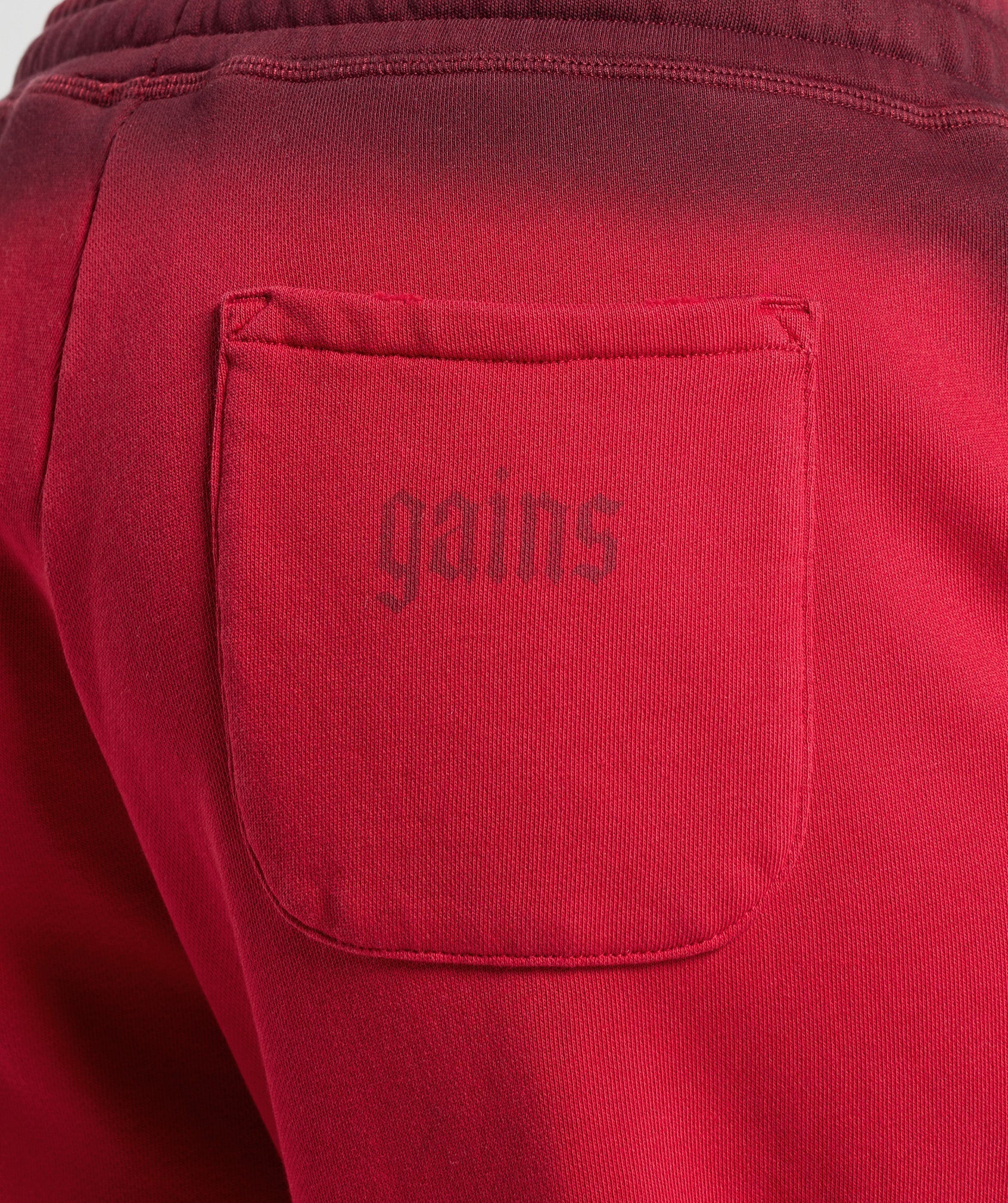 Gains Washed Loopback Joggers Red