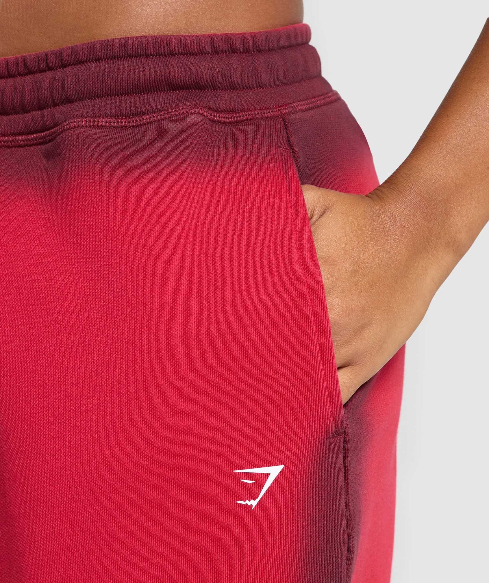 Gains Washed Loopback Joggers Red