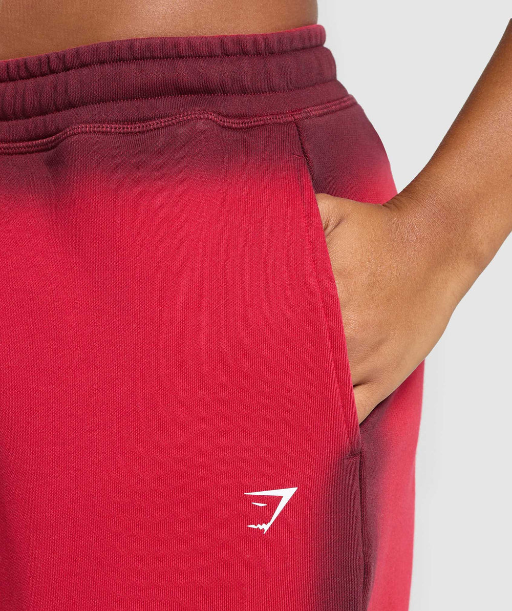 Gains Washed Loopback Joggers Red