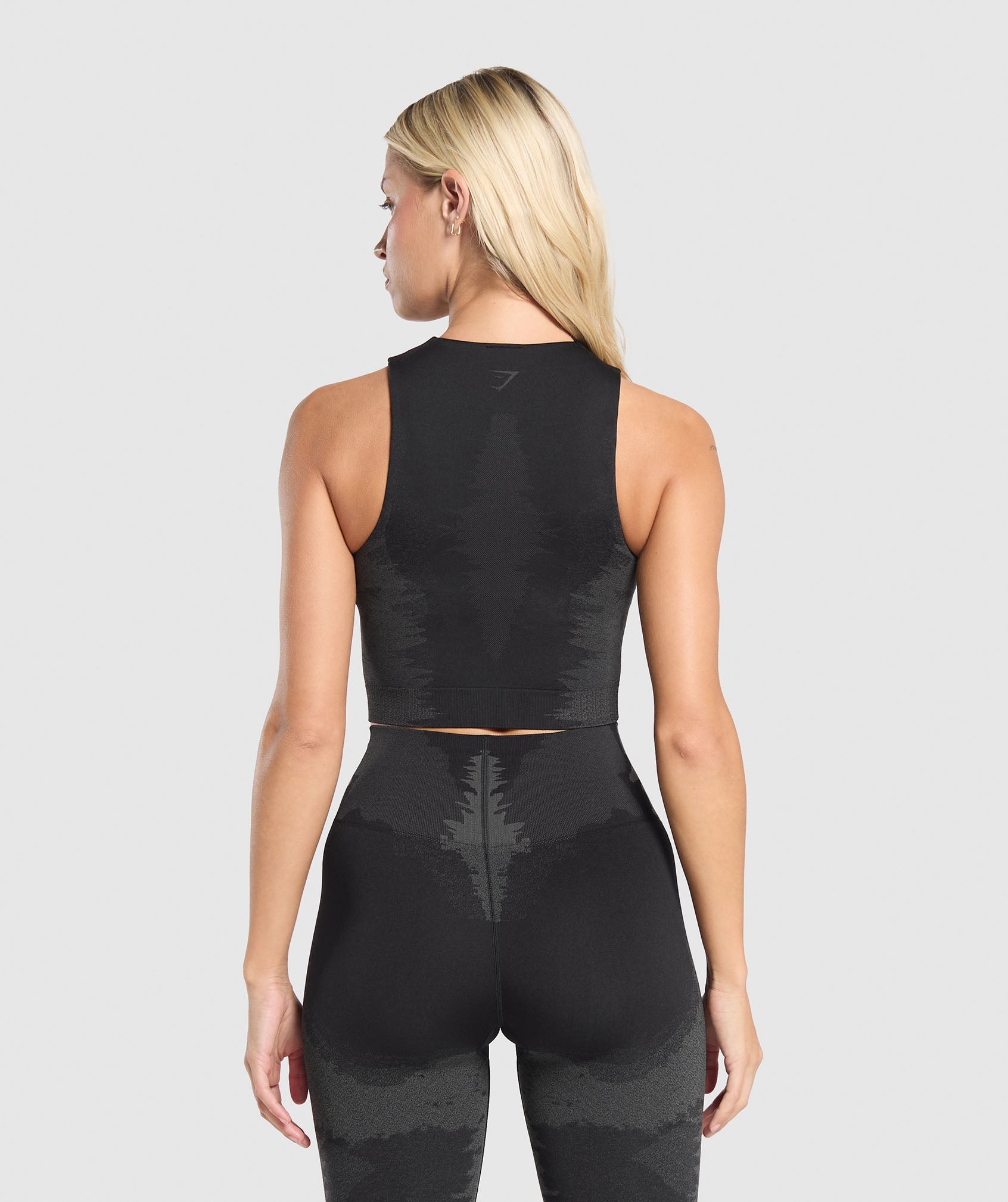 Caged Seamless Tank With Shelf Black/Graphite Grey