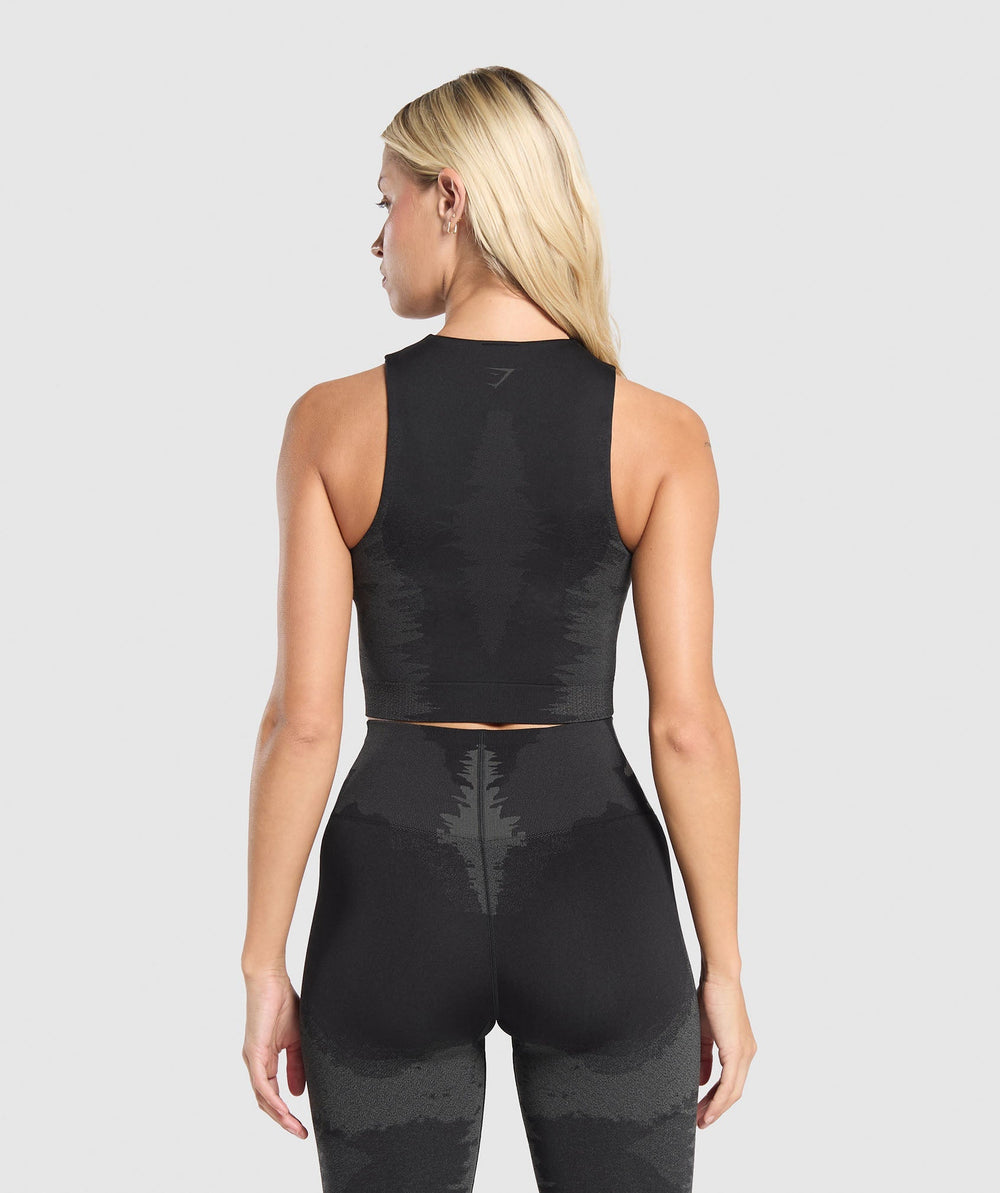 Caged Seamless Tank With Shelf Black/Graphite Grey