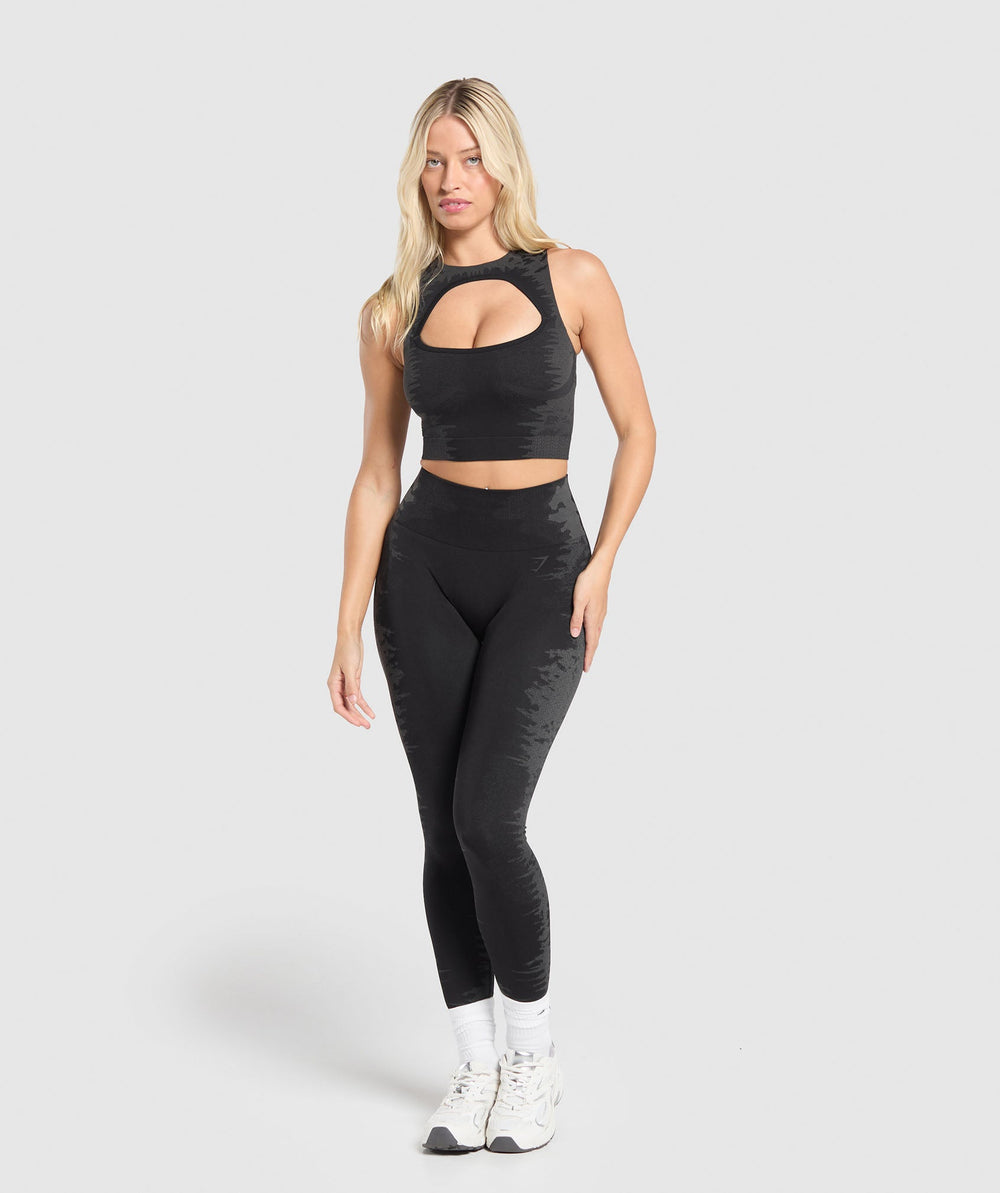 Caged Seamless Tank With Shelf Black/Graphite Grey