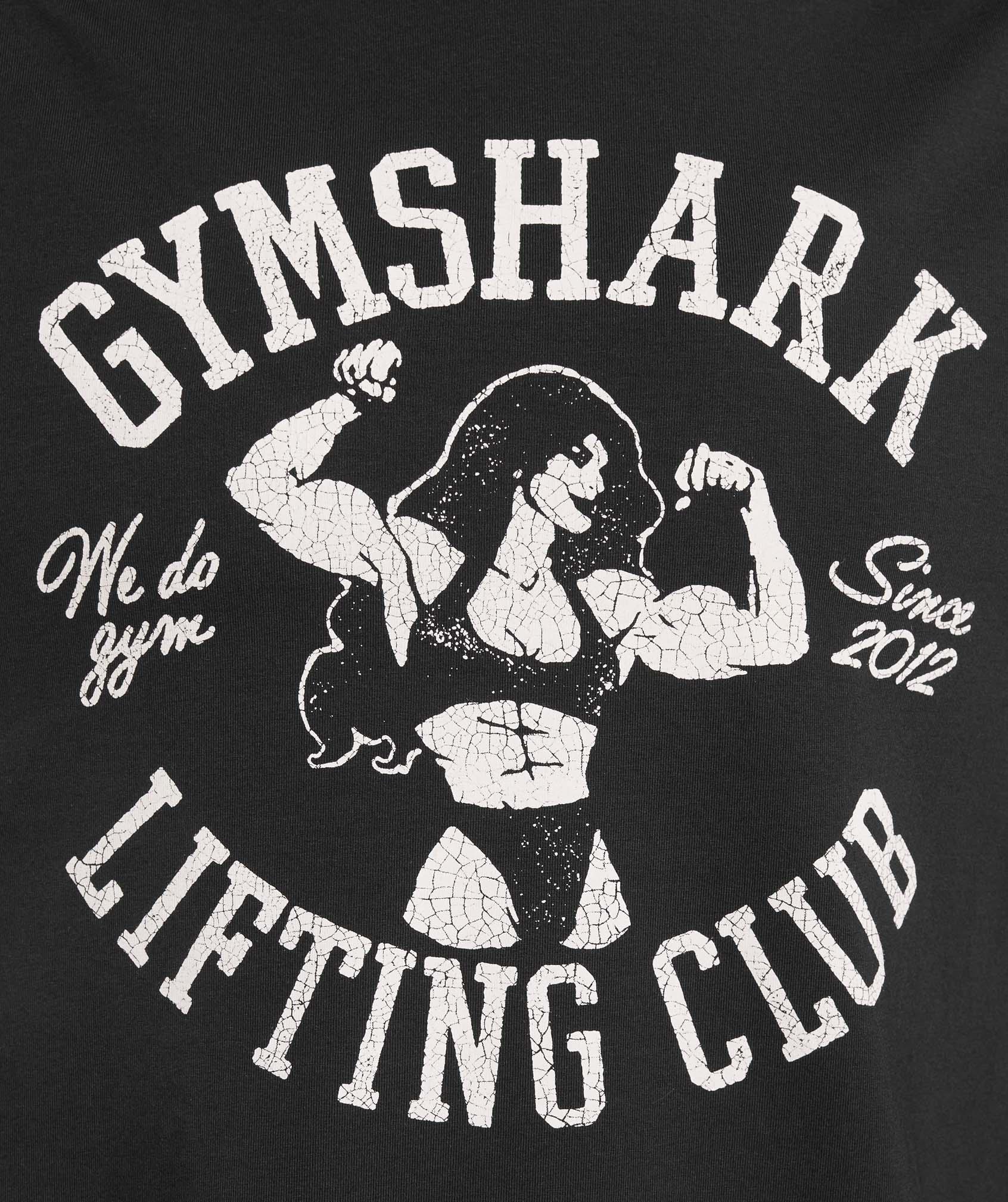 Lifting Girl Graphic Oversized Tee Black